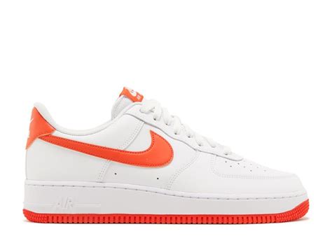 nike air force weiß orange front tab|air force 1 07 white team orange.